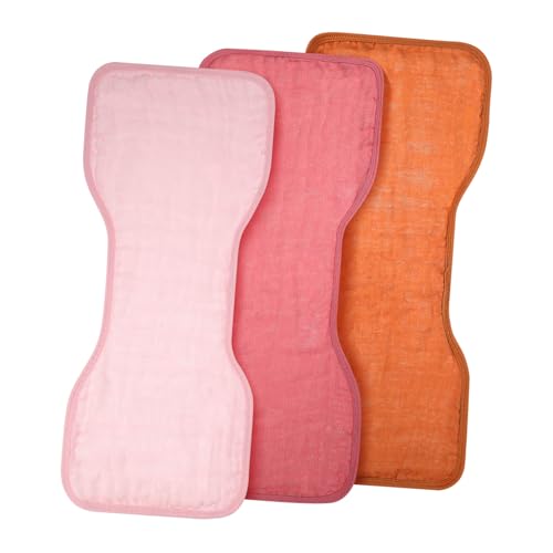 3Pcs Cotton Burp Cloths Soft Absorbent Bibs for Drooling Burping Multi Functional Washcloths for Newborns Gentle Skin Easy to Clean