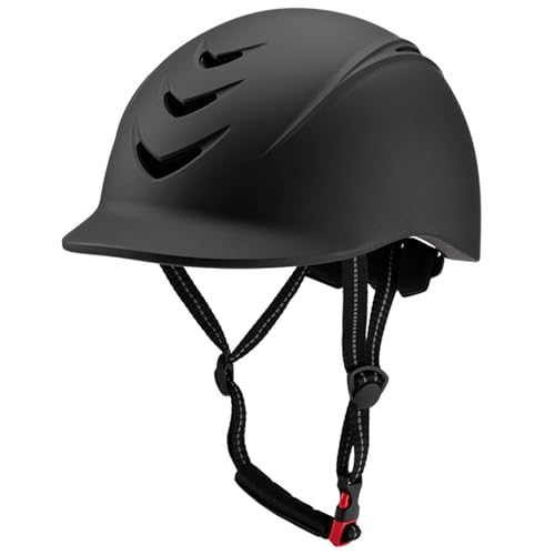 Casque d'équitation, Respirant, rembourré et Souple, avec Sangle réglable, sécurité Anti-Collision, pour Femmes et Hommes, équipement équestre