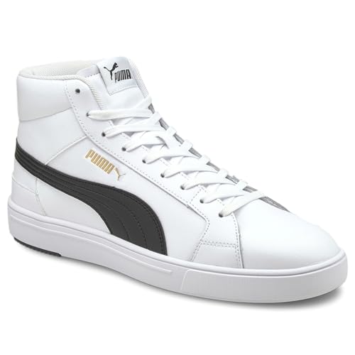 PUMA Mens Serve Pro Lite Mid Lace Up Sneakers Shoes Casual - Black, White2