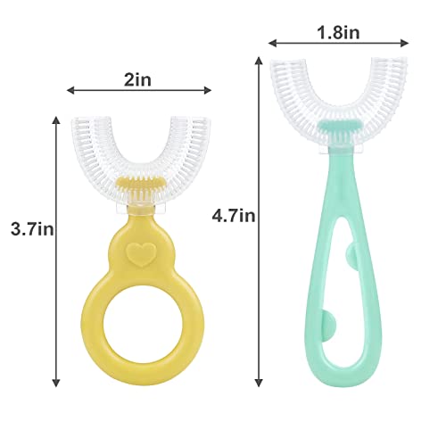 Pandaear BABY-TOOTHBRUSHES 4 Pack U Shaped Toothbrush Kids Toddler thumb #1