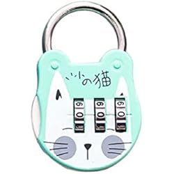 Candado De Notebook HONTIN 1Pc Lindo Gato Equipaje Contraseña Candado Maleta Mochila Mochila Lock Cartoon Mini Notebook Código Candado