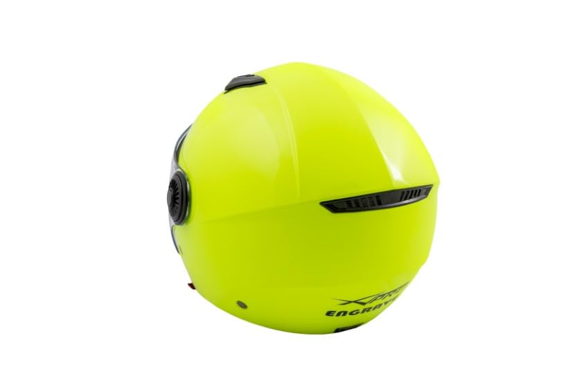 Casque avec visière longue protégeant du vent pour scooter et quad jaune XL - 4