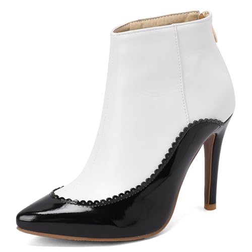 Bottines à talons hauts bicolores Asterisco : finis les pieds douloureux en soirée