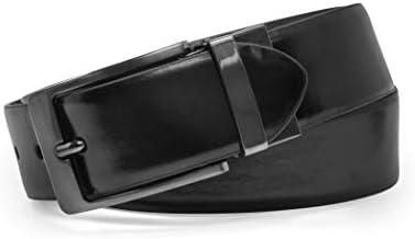 Steve Madden Men's Dress Casual Every Day Leather Belt, Black/Brown (Burnished), 44
