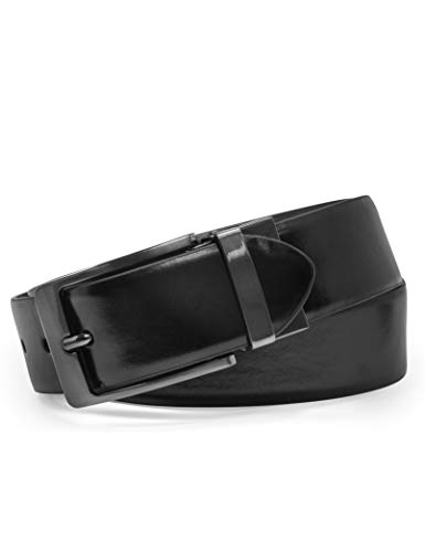 Steve Madden Men's Dress Casual Every Day Leather Belt, Black/Brown (Burnished), 40 #TOP1