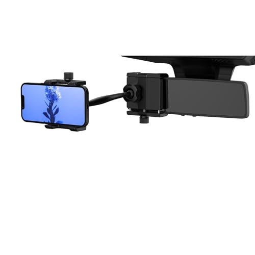 Support de téléphone pour rétroviseur de voiture universel noir rotatif 360° en silicone