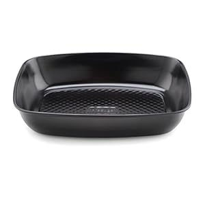 Prestige Inspire Large Roasting Tin Non Stick – Deep Roasting Tray with CushionSmart Base 34 x 30cm, Freezer & Dishwasher Safe, Durable Carbon Steel Bakeware