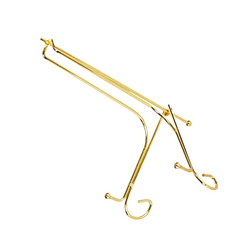 Ciieeo 1Pc Metal Display Rack for Photos Books and Collector Plates Iron Stand for Home and Office Decoration Elegant Design for Showcase and Presentation