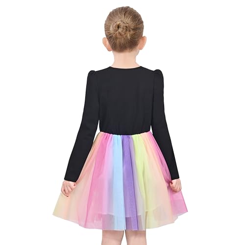 Sunny Fashion Girls Dress Daisy Embroidered Long Sleeve Purple Party Dress Smile4