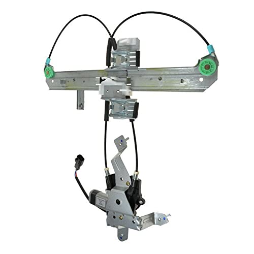 Image of TRQ Rear Passenger Side Power Window Motor and Regulator Assembly Power Compatible with 2000 Chevrolet Tahoe Without Z71 Package 01-06 Tahoe 2000 GMC Yukon SLE 01-06 Yukon 02-06 Cadillac Escalade