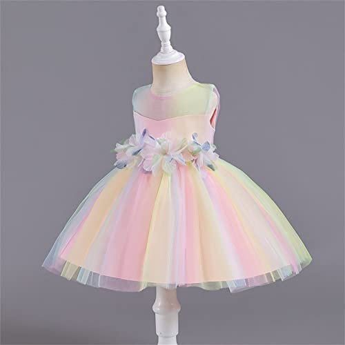 Flower Baby Girl Lace Dress Toddler Tulle Sleeveless Bow Princess Party Wedding Pageant Bridesmaid2