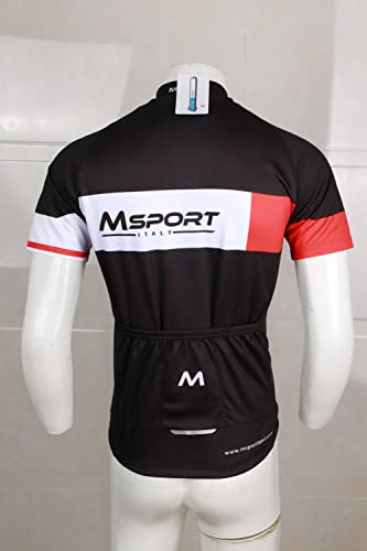 Conjunto Profesional de Ciclismo – Maillot y Culotte con Tirantes, Acolchado Gel 6D Antishock, Tejido Técnico Transpirable - Msport 1 XXL - imagen 4