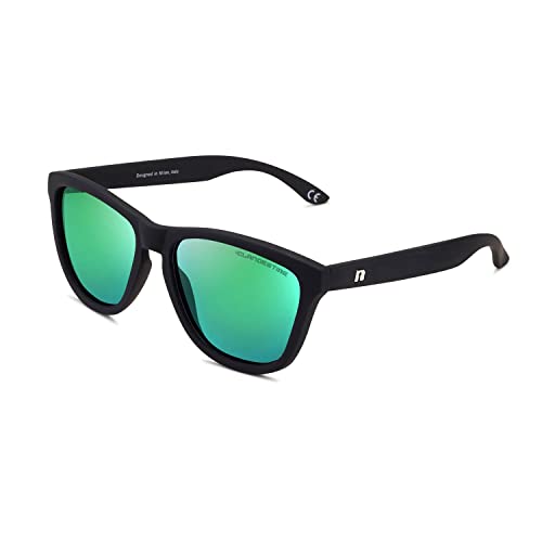 Clandestine - Gafas De Sol Unisex - Modelo Classic - Color Negro - Cristal Polarizado Antirreflejante De Color Verde - Colección By Sanyo - 140 Mm X 50 Mm Clandestine - Gafas De Sol Unisex - Modelo Classic - Color Negro - Cristal Polarizado Antirreflejante De Color Verde - Colección By Sanyo - 140 Mm X 50 Mm