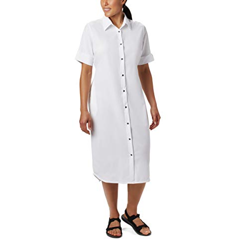 Columbia Vestido feminino lenha cruzado, branco, PP