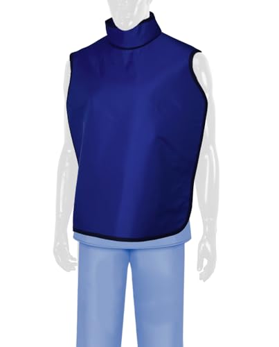 Image of Quickship Dental Lead Apron - Lead-Free - 0.25mm Pb Lead Equivalency - Lightweight - Hook and Loop Closure - Meets ASTM (Nylon Blue)