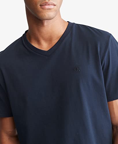 Calvin Klein Men's Smooth Cotton Solid V-Neck T-Shirt3