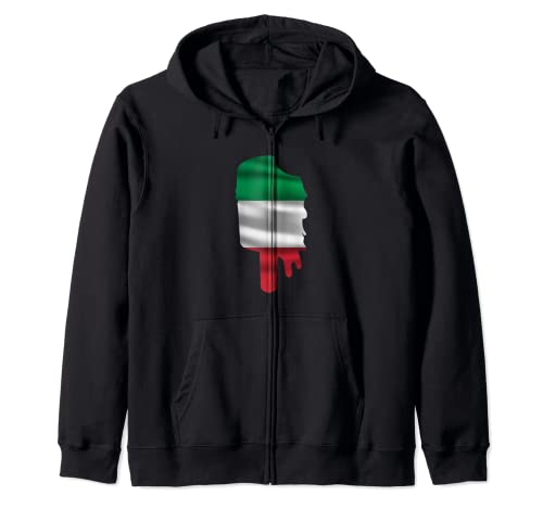 Helado Bandera Italiana Popsicle Italia Día de la República Sudadera con Capucha