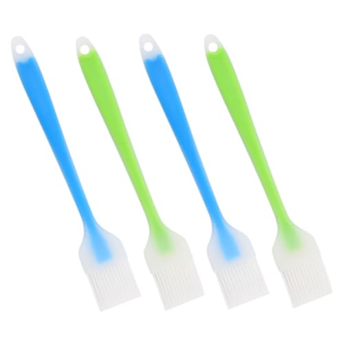 Yardwe 4Pcs Silicone Basting Brush Food Grade Oil Brush for Barbecue Pastry High Heat Resistant Cooking Utensils for Saucing and Baking