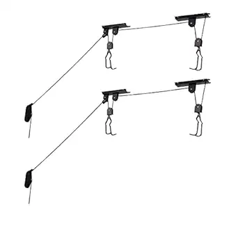 RAD Cycle Products Bike Lift Hoist Garage Mountain Bicycle Hoist 100LB Capacity (2-Pack)