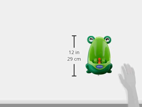 AOMOMO Toddler Urinal for Boys, Frog Potty Training Toilet with Spinning Target, Ages 1-6 (Green)