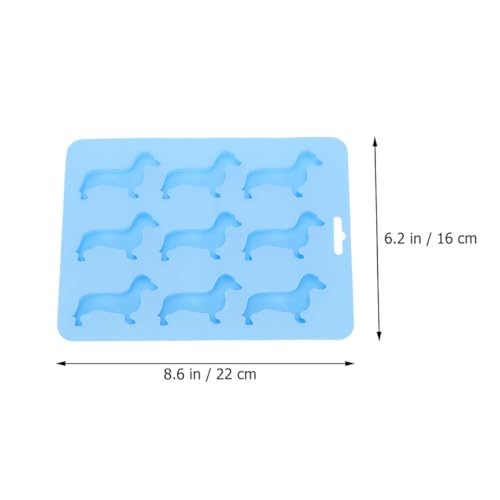 Molde de silicona para hielo en forma de perro 2 piezas miniatura 2