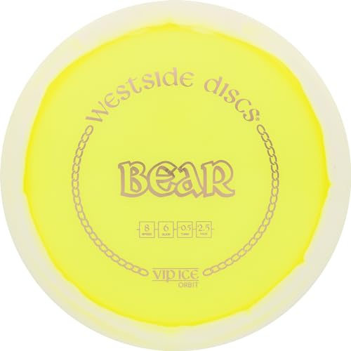 Westside Discs VIP Ice Orbit Bear, Neutral Disc Golf Fairway Driver, Yellow