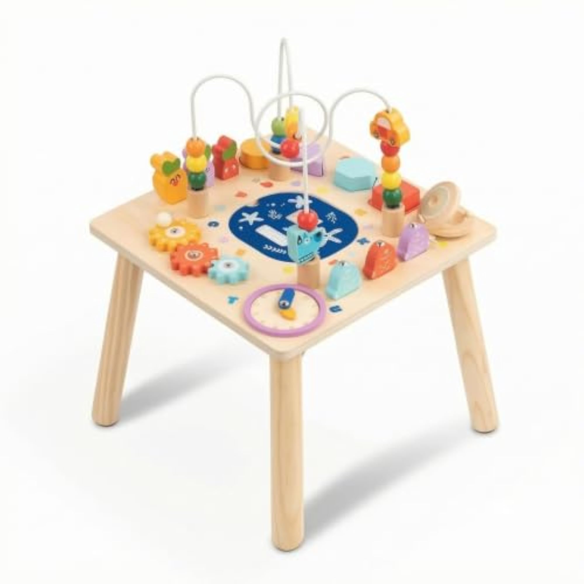 Wooden Activity Table with Bead Maze