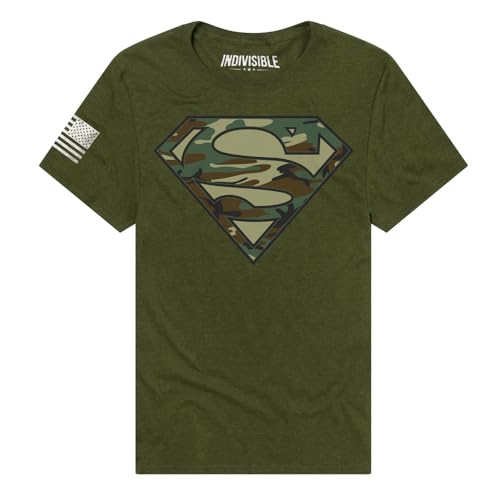 Indivisible Official Superman Camo Logo Men's Classic Ring-Spun T-Shirt