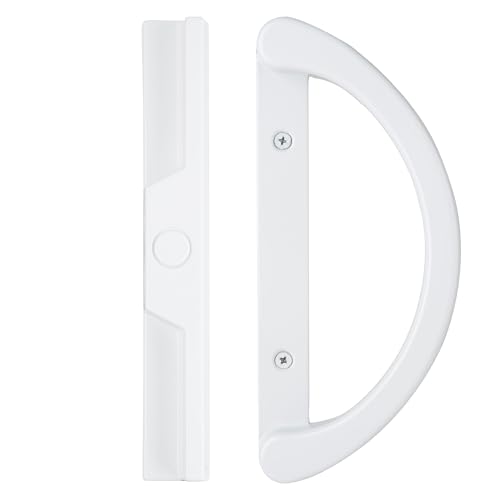 Wright Products Patio Sliding Door Handle Set, Mortise Style, Perfect Replacement for Damaged Sliding Door Handles, Sleek Design, Reversible Design(Non-Handed), White