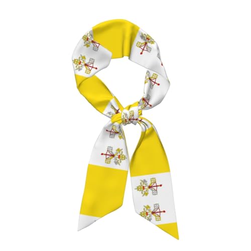 Vatican flag Women's printed scarf 46.9x3.1 inches, light and warm, fashionable commuting shawl