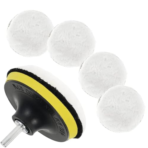 7pcs Polishing Buffer Pads, Wool Buffing Pad Kit with M14 Drill Adapter for Car Polisher Polishing and Buffing