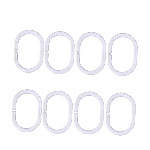 Luxshiny 24pcs Curtain Hook Rings Hooks Curtains Clear Shower