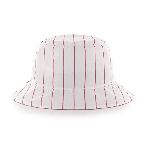 Liverpool 47 Brand Bucket Hat White Red Pinstripe - M/L, Nach Yard geschnitten - Image 2