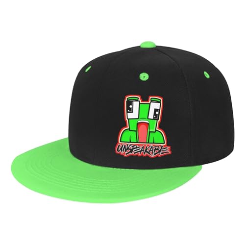 Boys and Girls Hip Hop Caps Adjustable Sun Hat Children's Baseball Cap Green