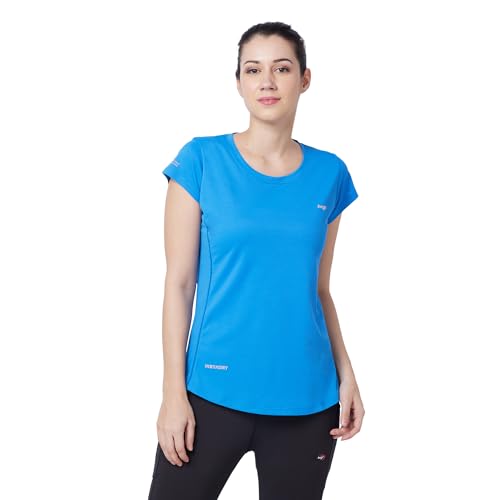 Image of berge' Ladies Polyester Dry Fit Western Shirts & Tshirts for Women, Quick Drying & Breathable Fabric, Gym Wear Tees & Workout Tops|Half Sleeve T-Shirt|Running Tshirts for Women