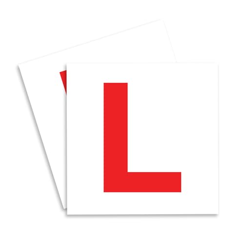ARVO 2 Pack Magnetic L Plates for Cars Strong & Thick Learner Plates No Melting No Blow Off Easy to Move Without Scratching Paint 178mm x 178mm UK Road Legal Driver Signs