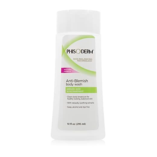 pHisoderm Anti-Blemish Body Wash for Acne, 10 fl oz Bottle
