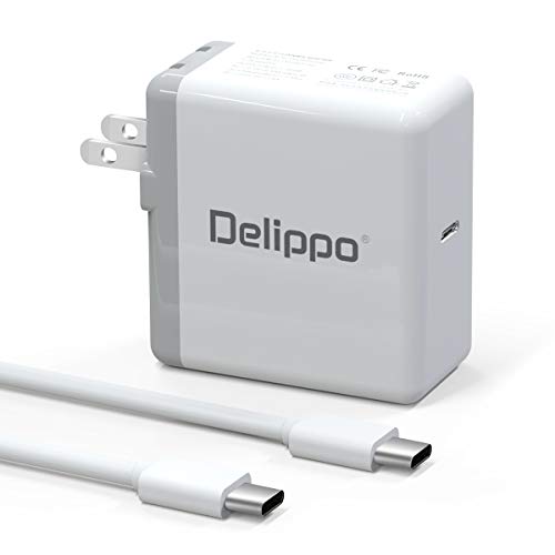 Delippo 61W/65W USB Type C Power Delivery Fast Charging Wall Charger for MacBook/Pro, Samsung,Nexus,Nintendo Switch,ASUS,Acer,Dell,Xiaomi Air