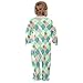 Emelivor Tropical Parrot Leaf Teal Baby Newborn One-Piece Pajamas Long Sleeve Footed Pjs for Girl Boy Kids