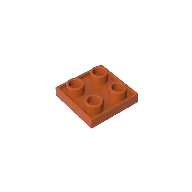 GDS-90248 2x2 Double-Sided Plate MOC Building Blocks, Dark Orange, 50 PCS — image 1