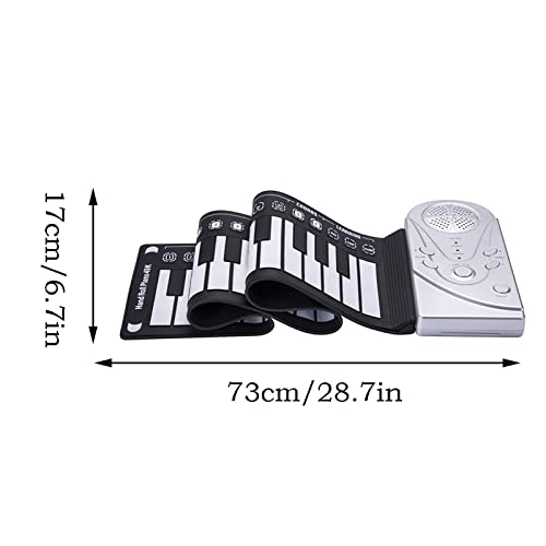SUFUBAI Piano pliable à 49 touches, multifonction, flexible, enroulable, portable, électronique, en silicone, pour… - Les Beatles, Paul McCartney, John Lennon, RIngo Starr, George Harrison SUFUBAI Piano pliable à 49 touches, multifonction, flexible, enroulable, portable, électronique, en silicone, pour… – Image 3