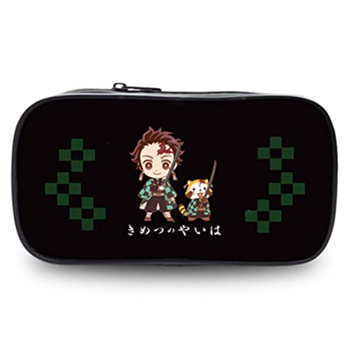 PJDYHA Estuche para BolíGrafos con Compartimentos Estuche para LáPices De De Gran Capacidad TambiéN Se Puede Usar como Bolso para Maquillaje, para Anime Demon Slayer Kamado Nezuko Cover