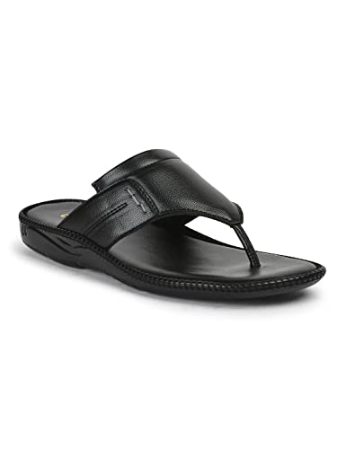 Image of Liberty Coolers VCL-26 Casual Slipper for Men - Black & Brown | Slip-on /Flats Slippers - Durable and Lightweight | Comfortable and Soft Insole for Everyday Wear - Cushioned Footbed | Home Footwear