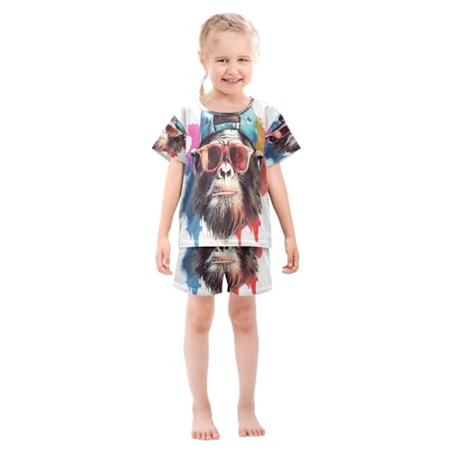 Gorilla Kids Pjs Set Boys Girls Summer Short-Sleeve Sleepwear Pajamas 2PCS3