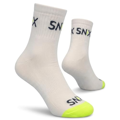 Image of SNIX Sportswear Athletic Ankle Socks, Men, White with Colour Accent, Cotton Blend