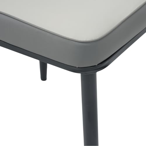Image of Royaloak Sepang Malaysian Dining Chair | Comfortable Dining Table Chair in Leatherette Upholstery | High Back Stitched Detailing | Cushioned Padding | Ergonomic Design | Powder-Coated Legs