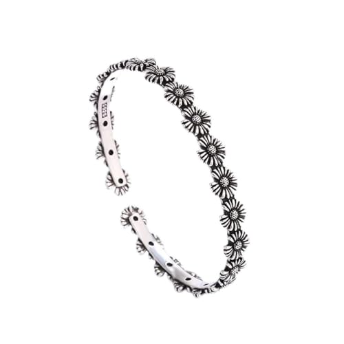 Bracelet marguerite pour femme avec motif de petite fleur fraîche vintage