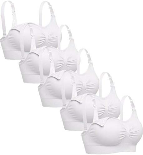 Vista 6 de Lataly Brasier de maternidad sin aro para dormir y amamantar. Paquete de 5.