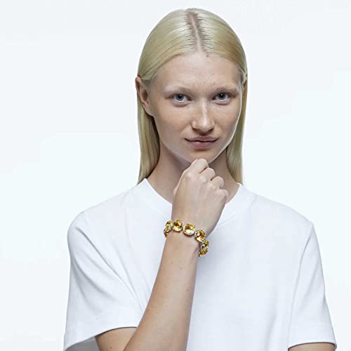 Swarovski Harmonia Bracelet Cushion Cut Crystals Yellow Rhodium Plated3