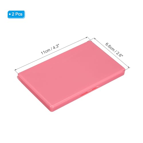 Image of PATIKIL Magnetic Needle Storage Case, 2 Pcs Plastic Portable Sewing Pin Keeper Needle Organizer Box Container for Embroidery Knitting Stitching, Pink